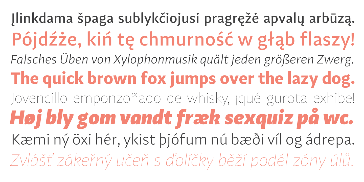 Пример шрифта Adagio Sans #4
